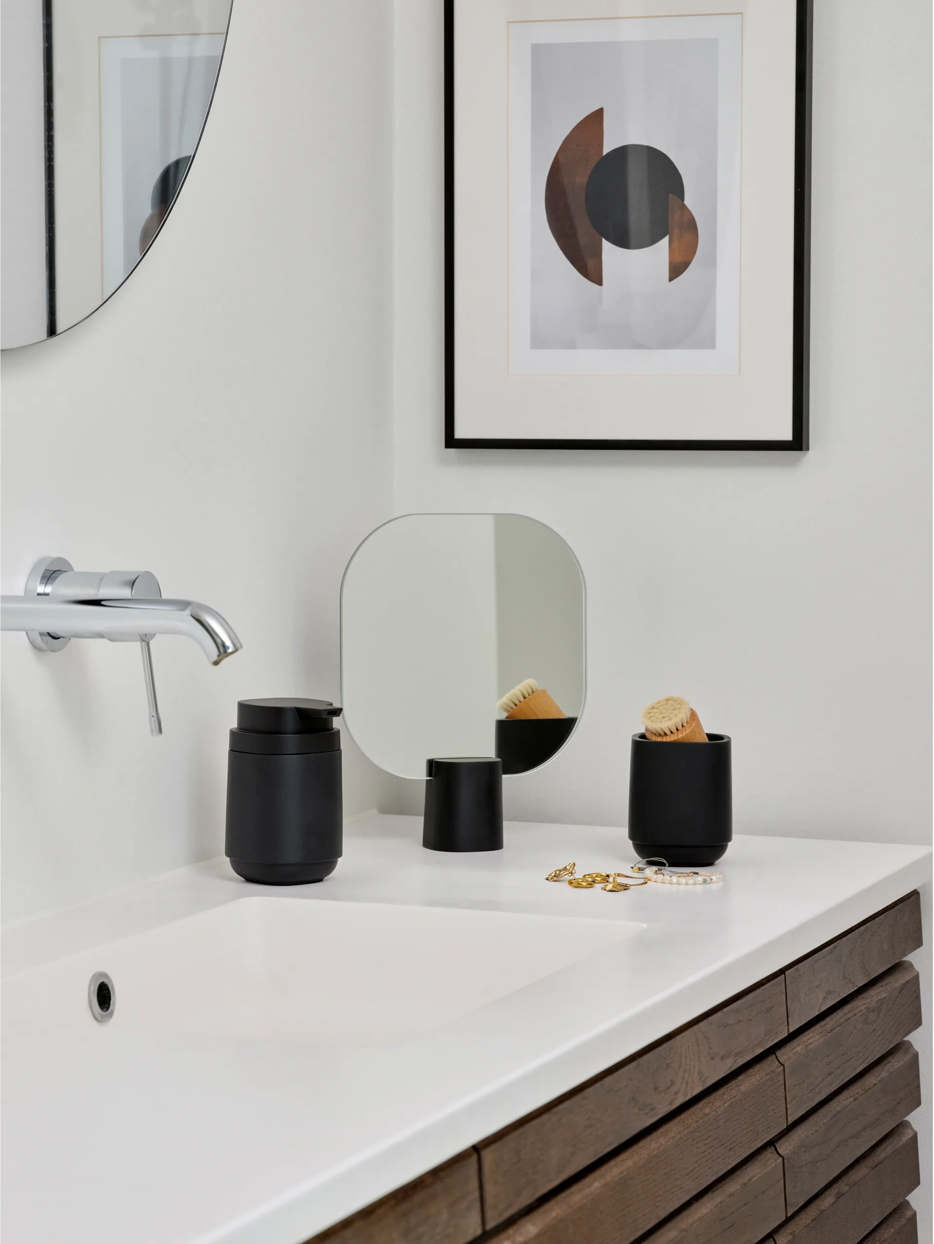 Lustro stołowe Time 26,5 cm, Black Zone Denmark