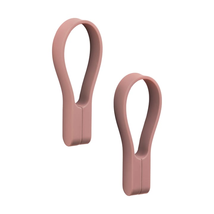 Magnetyczny wieszak na ręczniki Loop 2 szt. - Peach red - Zone Denmark