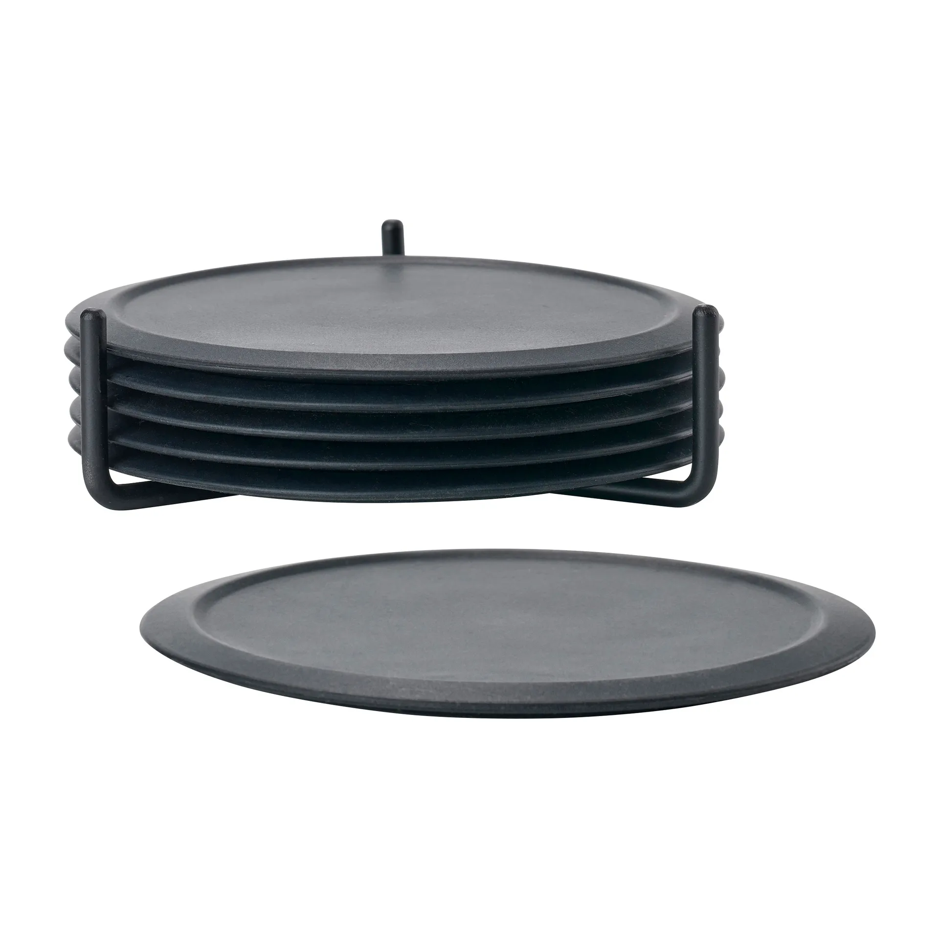 Podstawki pod szklanki Singles 6 szt. z pojemnikiem, Czarny Zone Denmark