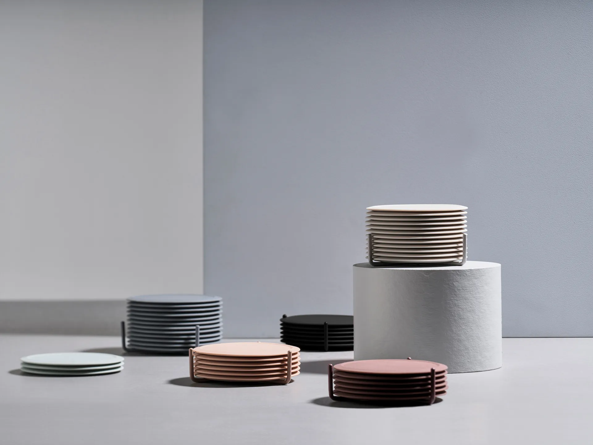 Podstawki pod szklanki Singles 6 szt. z pojemnikiem, Czarny Zone Denmark