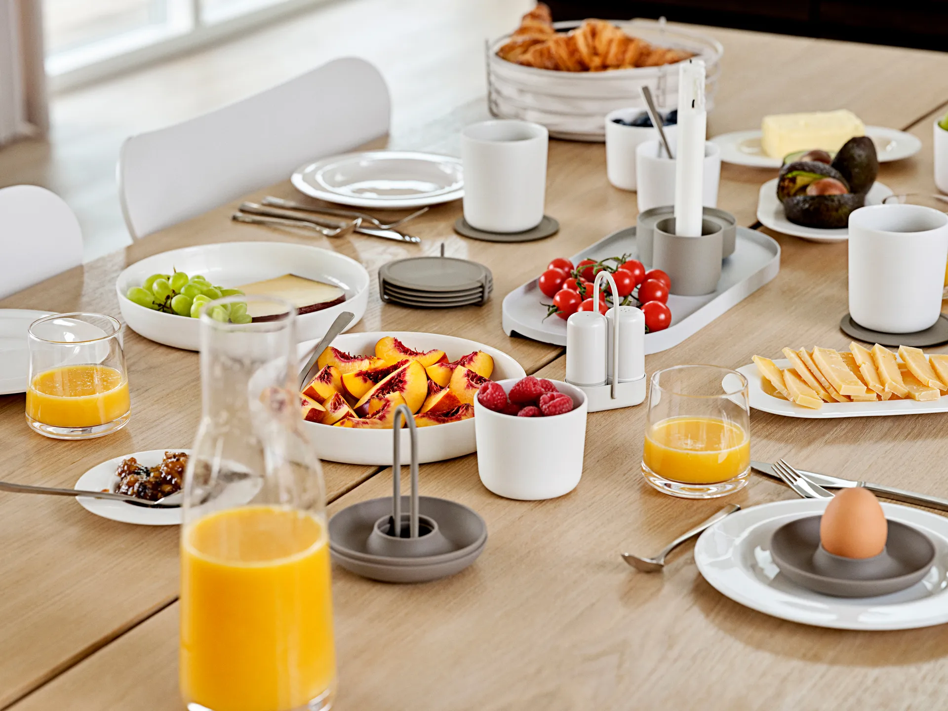 Podstawki pod szklanki Singles 6 szt. z pojemnikiem, Taupe Zone Denmark