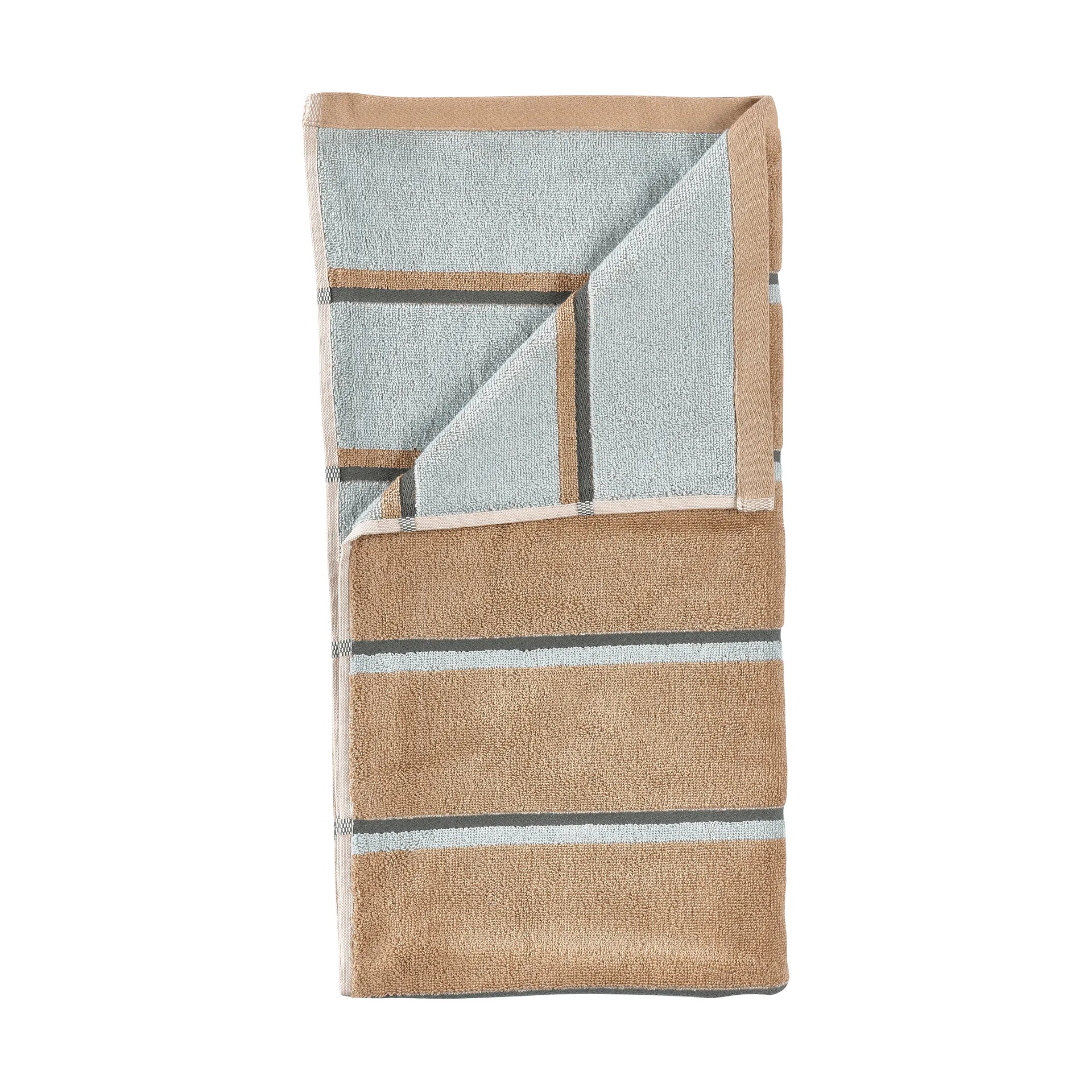 Ręcznik Sauna, Camel-ice blue-olive green, 70x140 cm Zone Denmark
