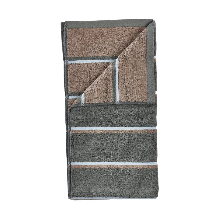 Ręcznik Sauna - Olive green-taupe-blue fog, 70x140 cm - Zone Denmark