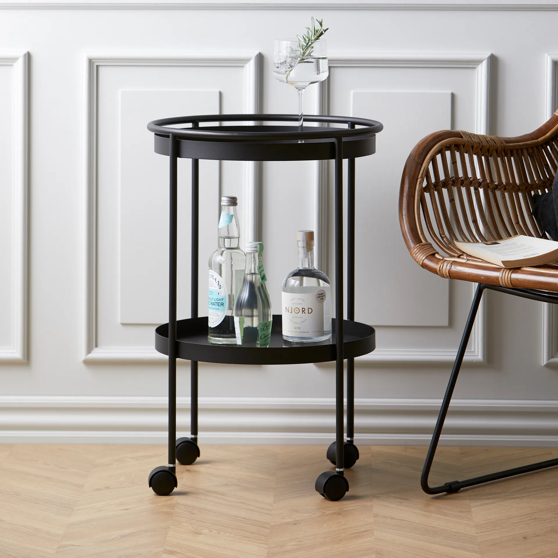 Wózek barowy Rocks, Czarny Zone Denmark