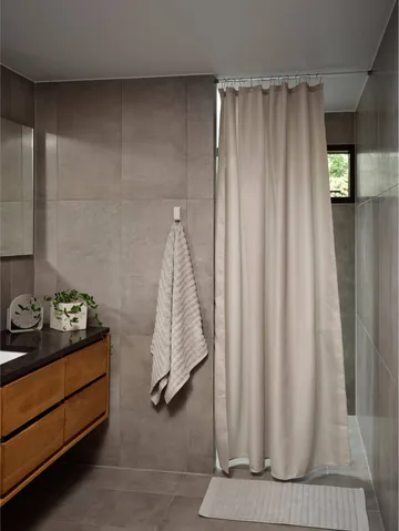 Zasłona prysznicowa Lux - Soft grey, 180x200 cm - Zone Denmark