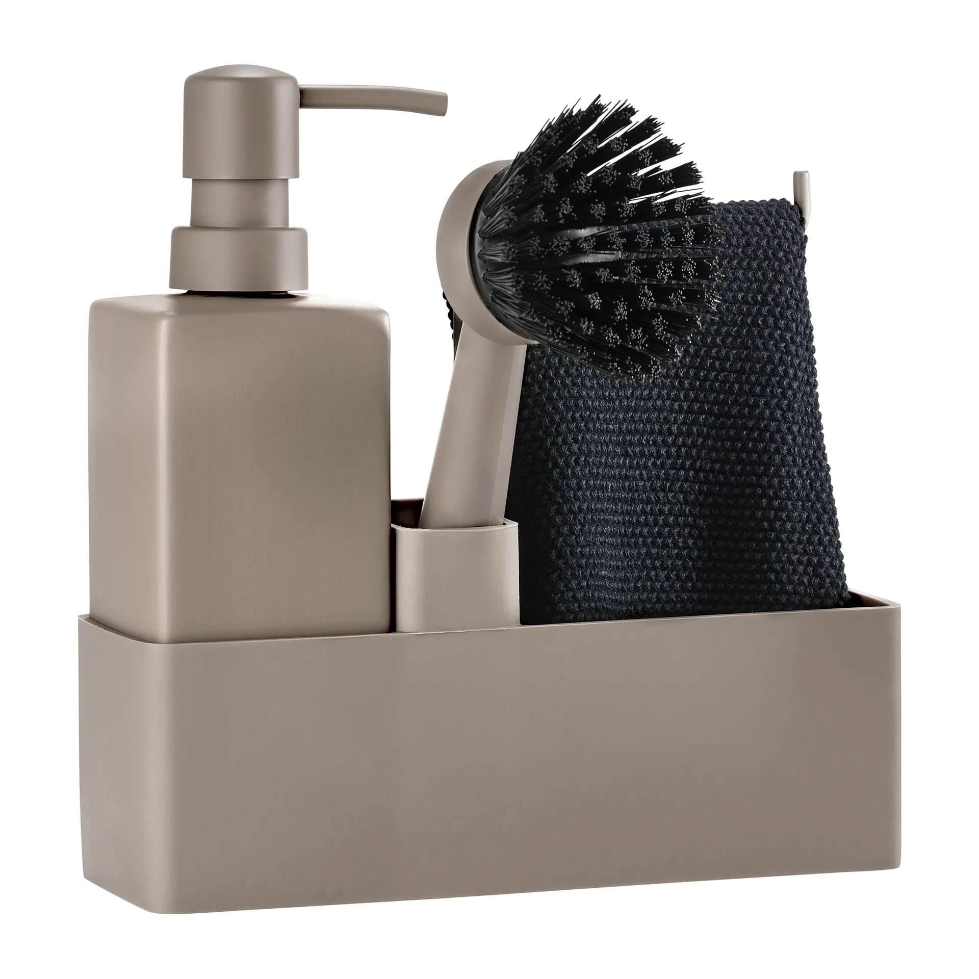 Zestaw do mycia naczyń ze ściereczką Zone Denmark, Taupe Zone Denmark