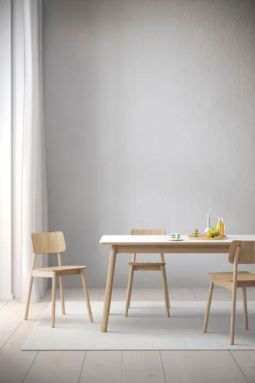 Dino 200 stół - biały, dębowy stojak, new - Zweed