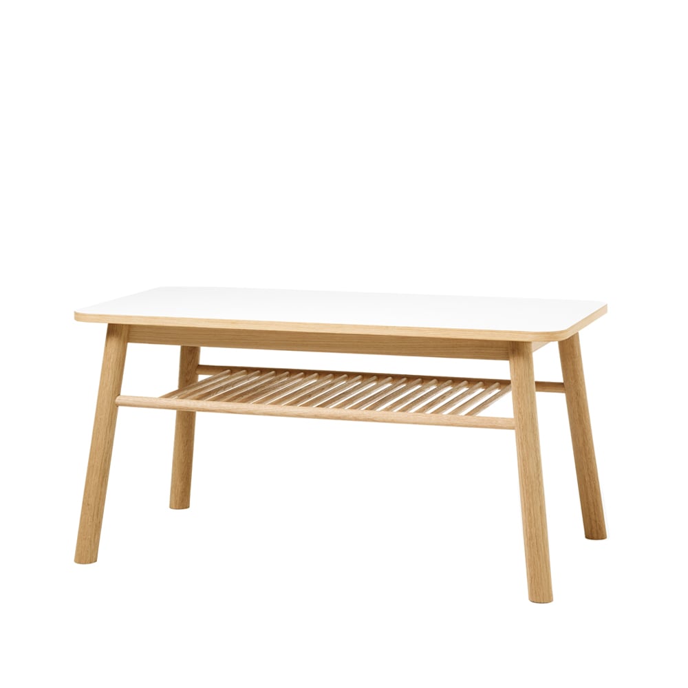 Zweed Mino stolik kawowy biały/dąb | Skandynawski Design | Stoliki kawowe | Biały