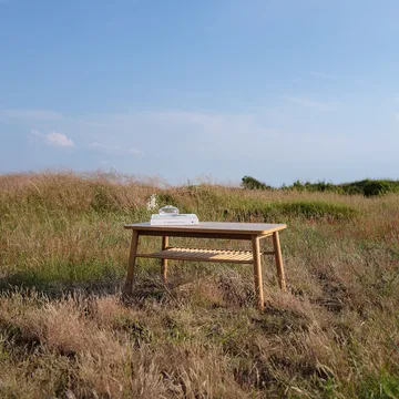 Mino stolik kawowy - biały/dąb - Zweed