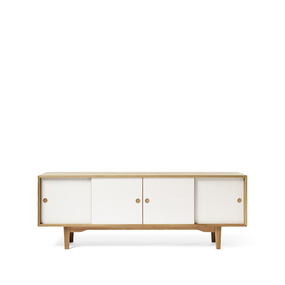 Zweed Moodi 180 stolik boczny biały/dąb, rama dąb | Skandynawski Design | Biały