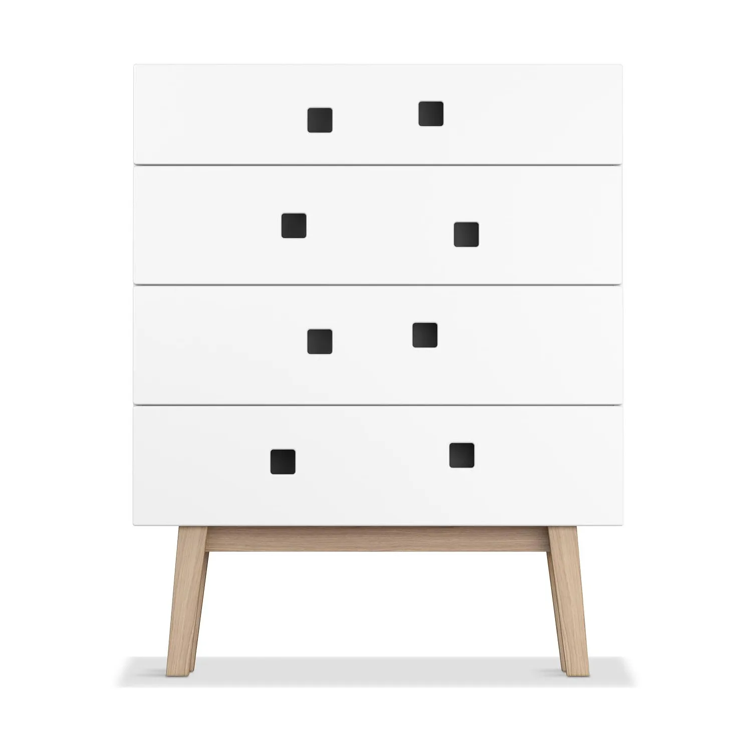 Peep B3 biuro, biały, retro, stojak dębowy Zweed