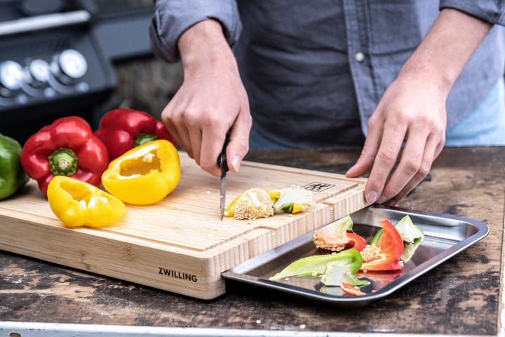 Deska do krojenia Zwilling BBQ+ bambus z pojemnikiem na odpadki, 39x30 cm Zwilling