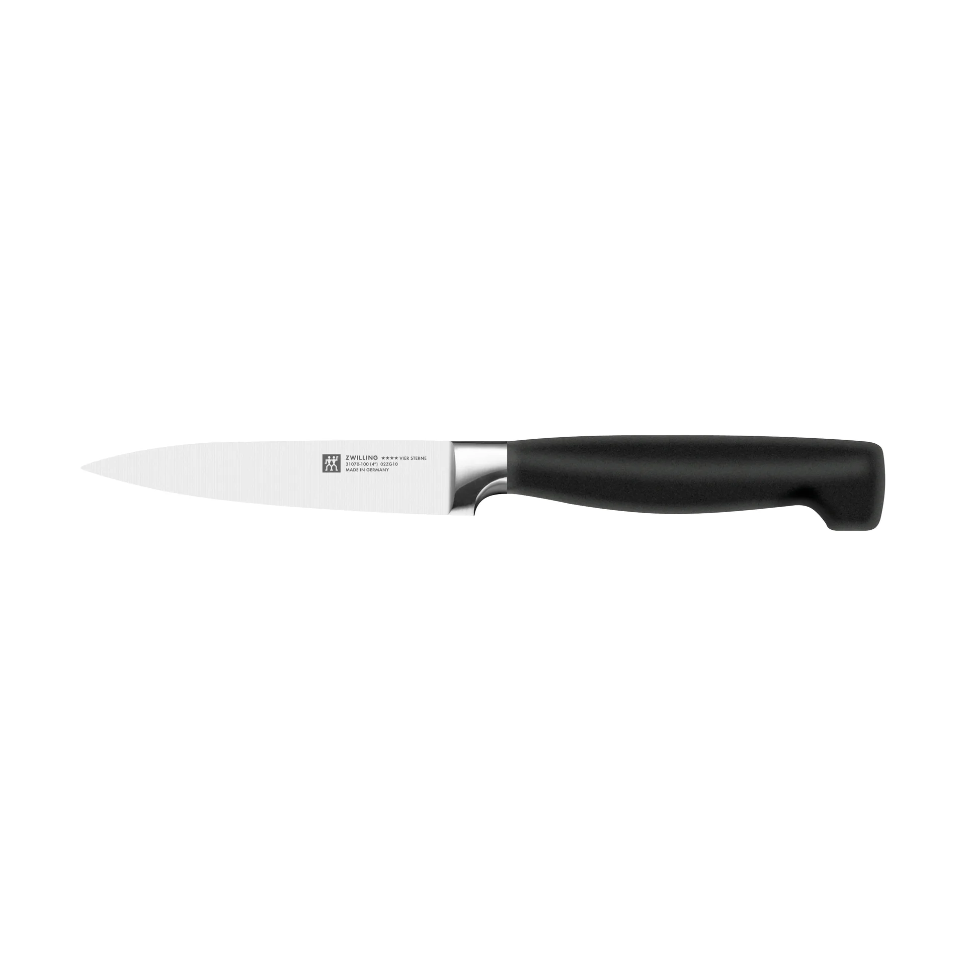 Zwilling Four star nóż do obierania 10 cm, Czarny-nierdzewna stal Zwilling