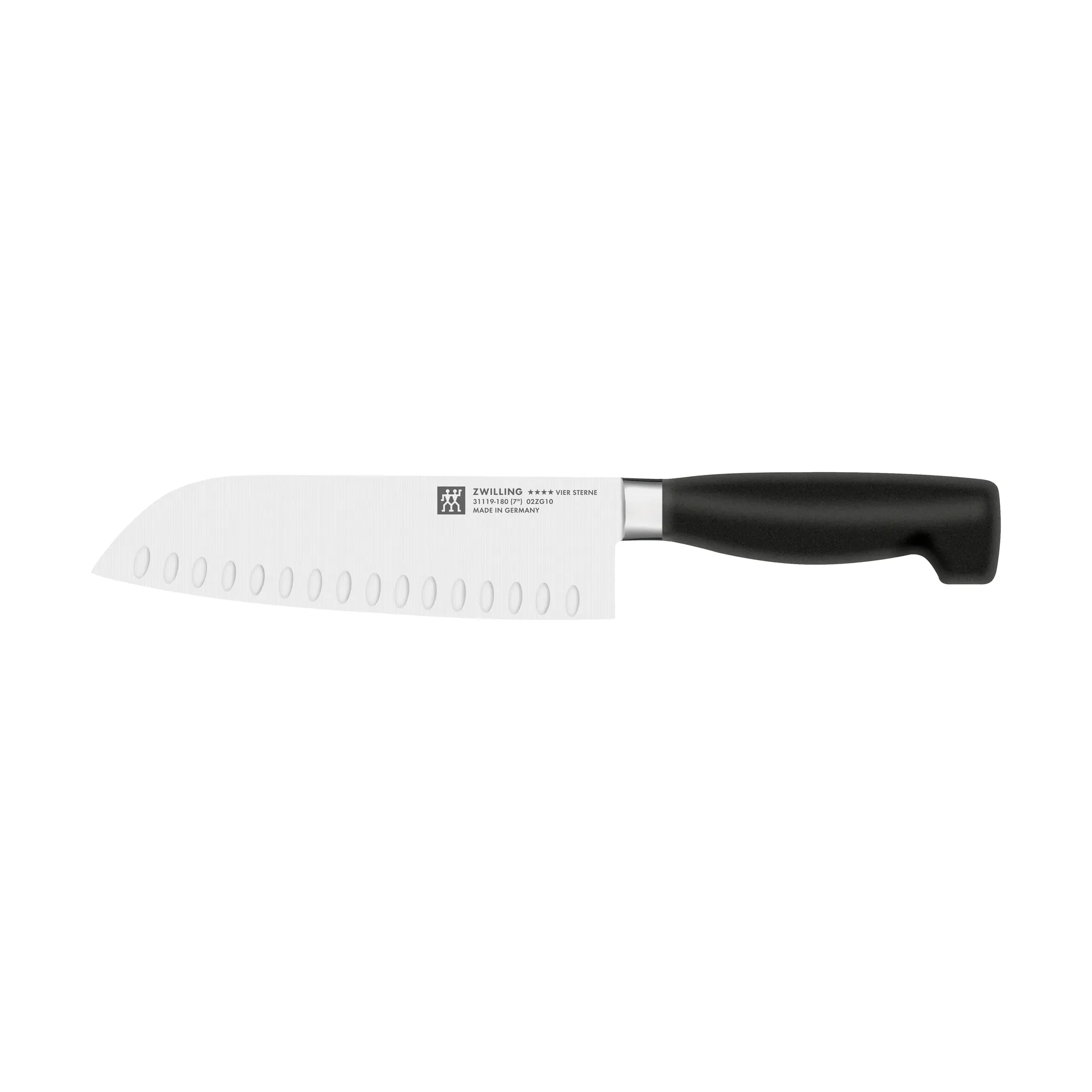Zwilling Four star nóż santoku 18 cm, Czarny-nierdzewna stal Zwilling