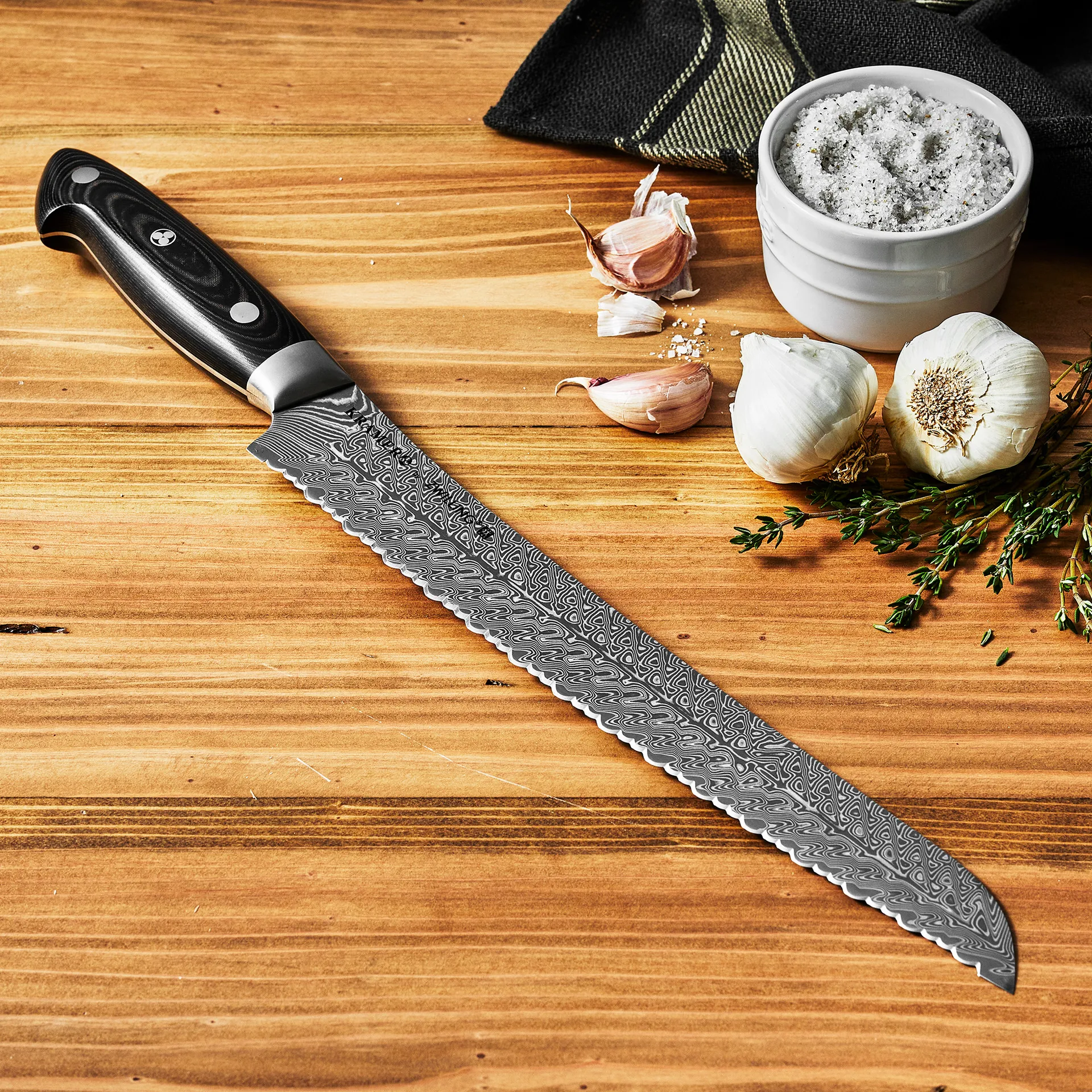 Zwilling Kramer euro stainless nóż do chleba 26 cm, Damaskus-czarny Zwilling