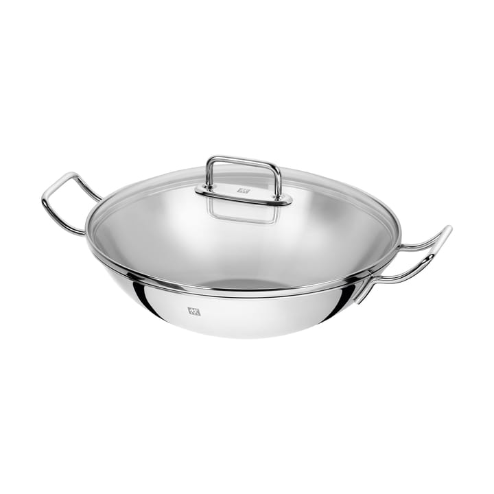 Zwilling Plus wok ze szklaną pokrywką Ø32 cm - Stal nierdzewna - Zwilling