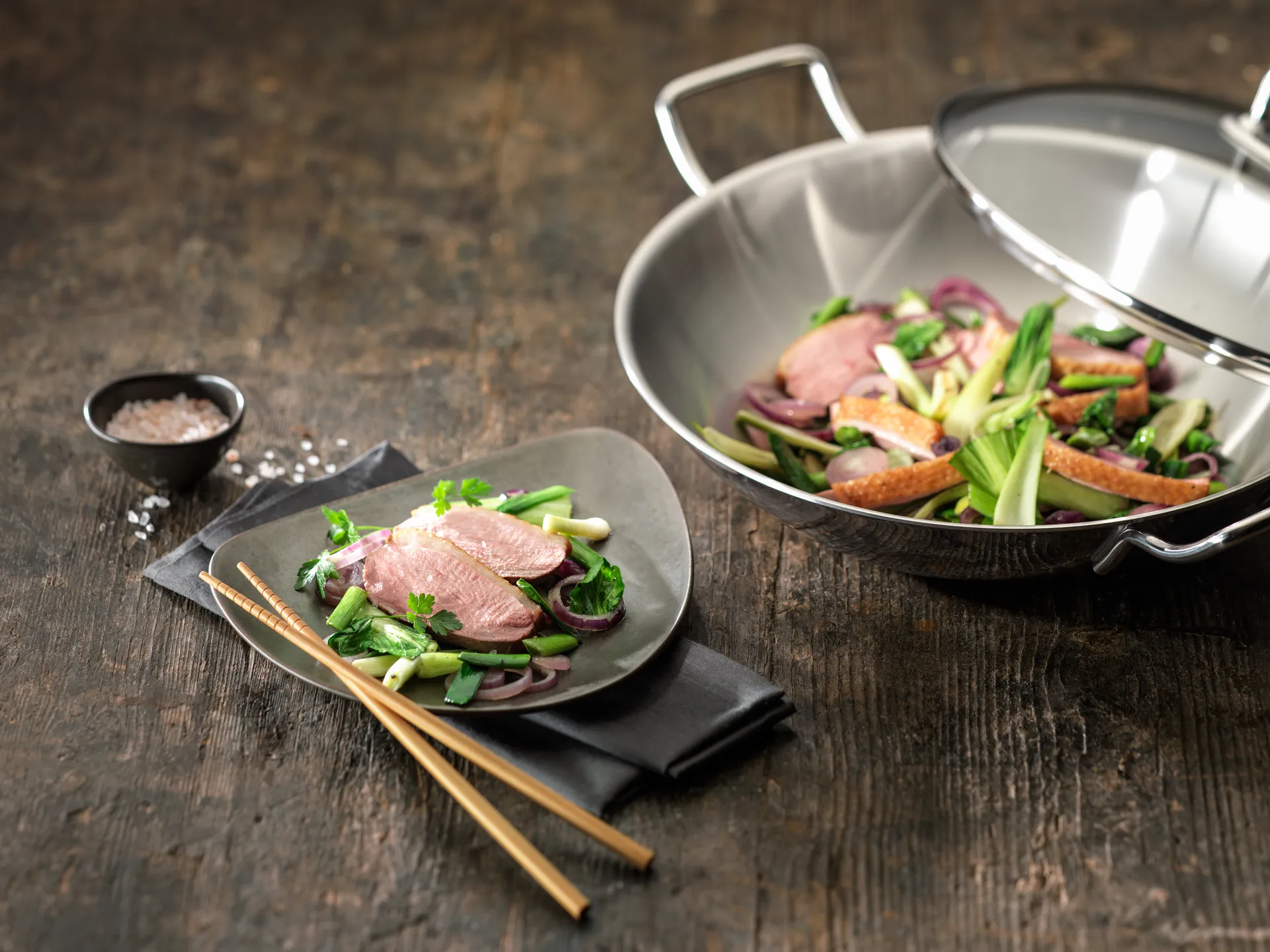 Zwilling Plus wok ze szklaną pokrywką Ø32 cm, Stal nierdzewna Zwilling