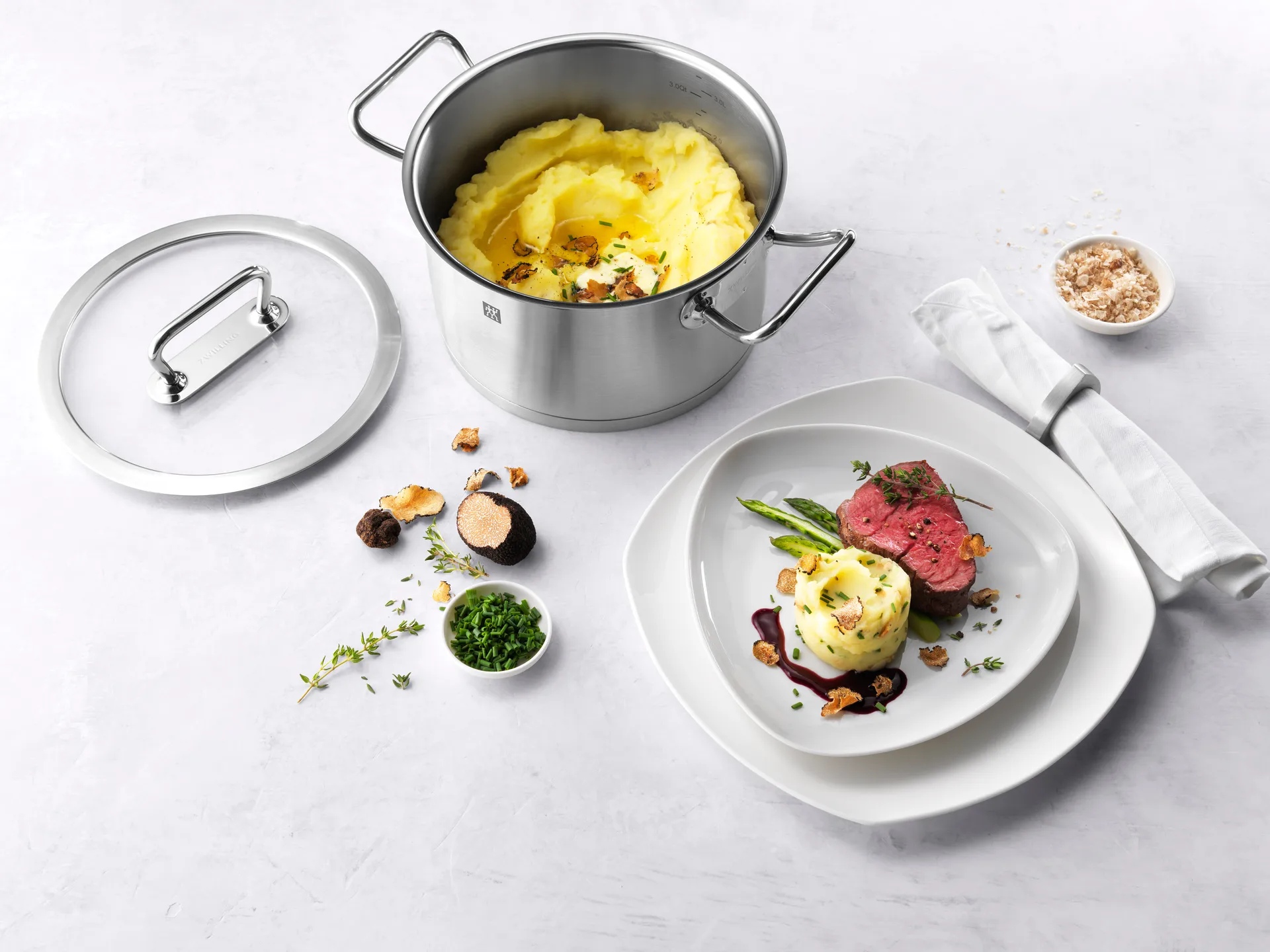 Zwilling pro garnek ze szklaną pokrywą ze stali nierdzewnej, 3,1 L Zwilling