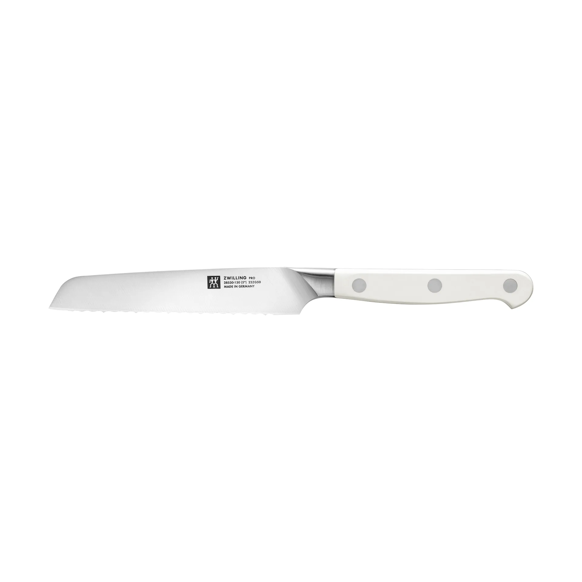 Zwilling pro le blanc ząbkowany nóż uniwersalny 13 cm, Biały-stal nierdzewna Zwilling