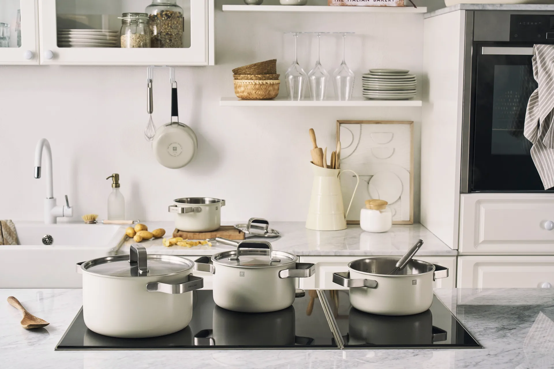 Zwilling Pure zestaw garnków 5 części, Kość słoniowa Zwilling