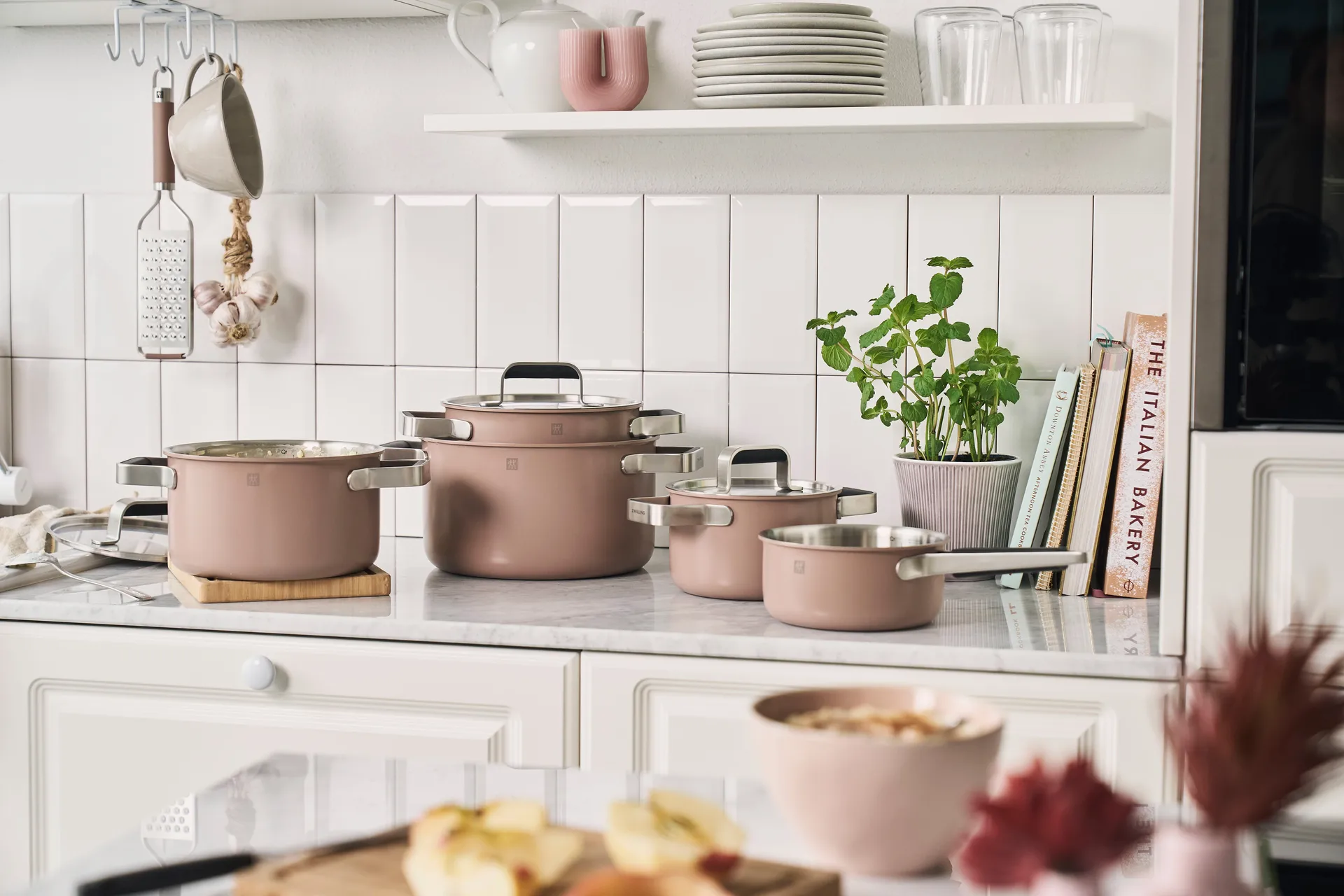 Zwilling Pure zestaw garnków 5 części, Różowy Zwilling