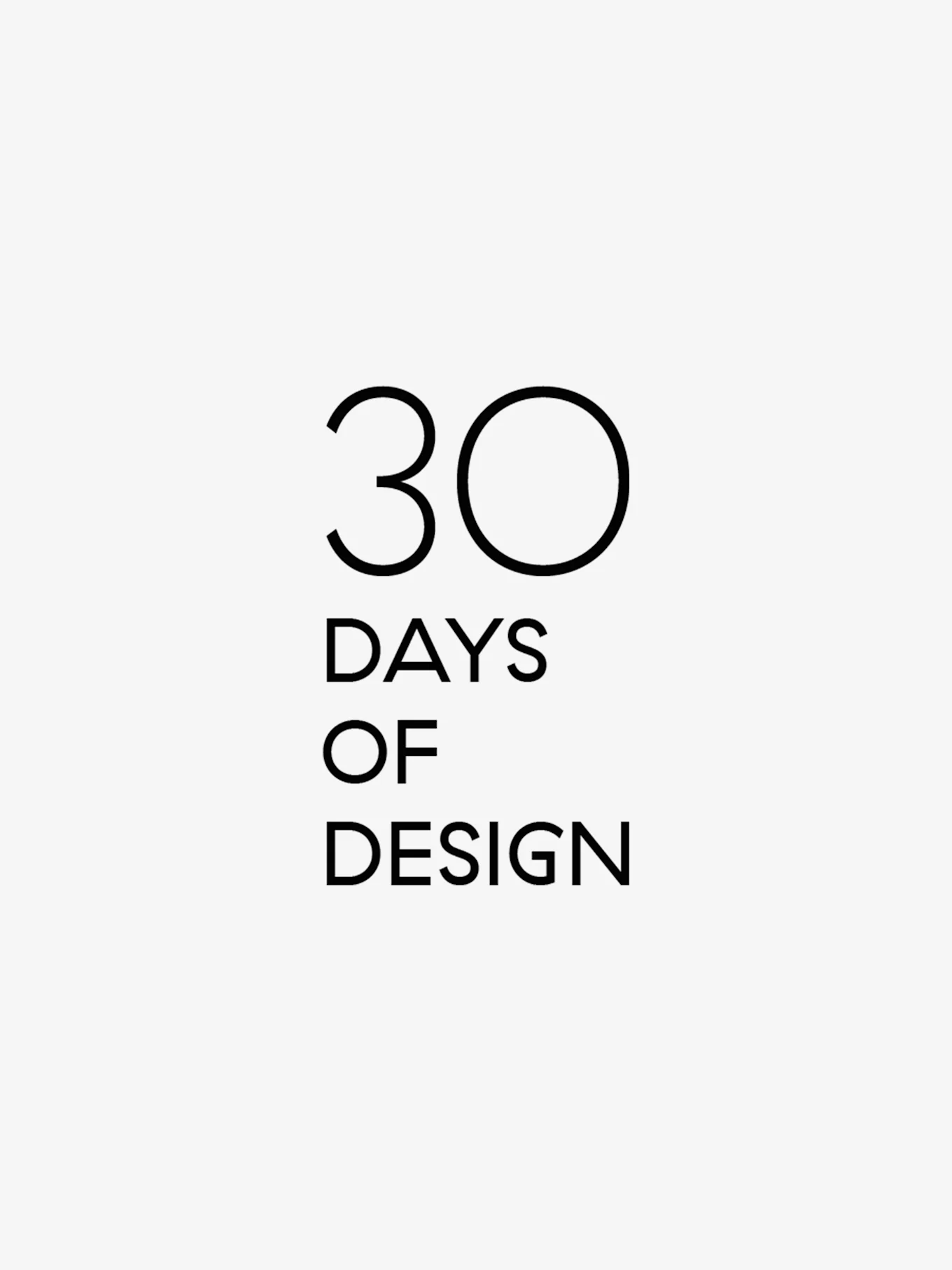Tekst z napisem '30 Days of Design'