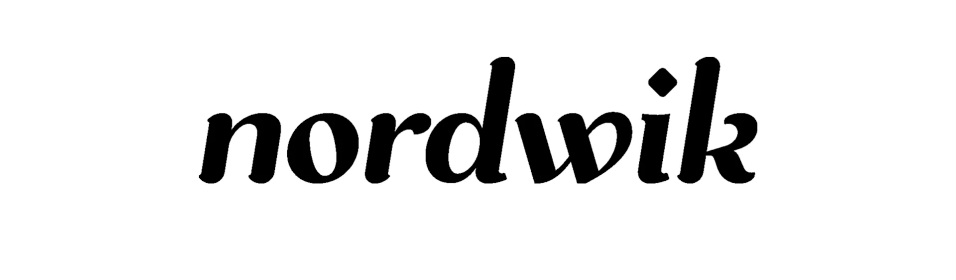 Słowo nordwik czarną, kursywą, przypominającą pismo czcionką.