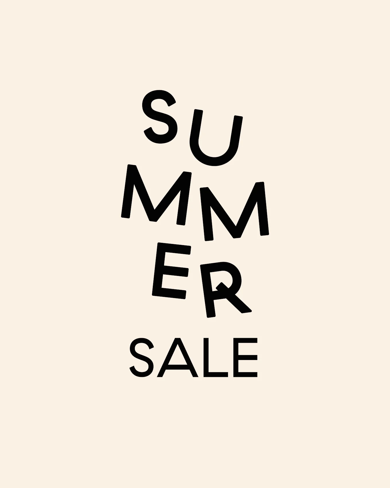 Napis „SUMMER SALE” na jasnym tle.